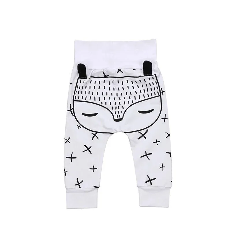 SALE Black and White Fox Baby Joggers