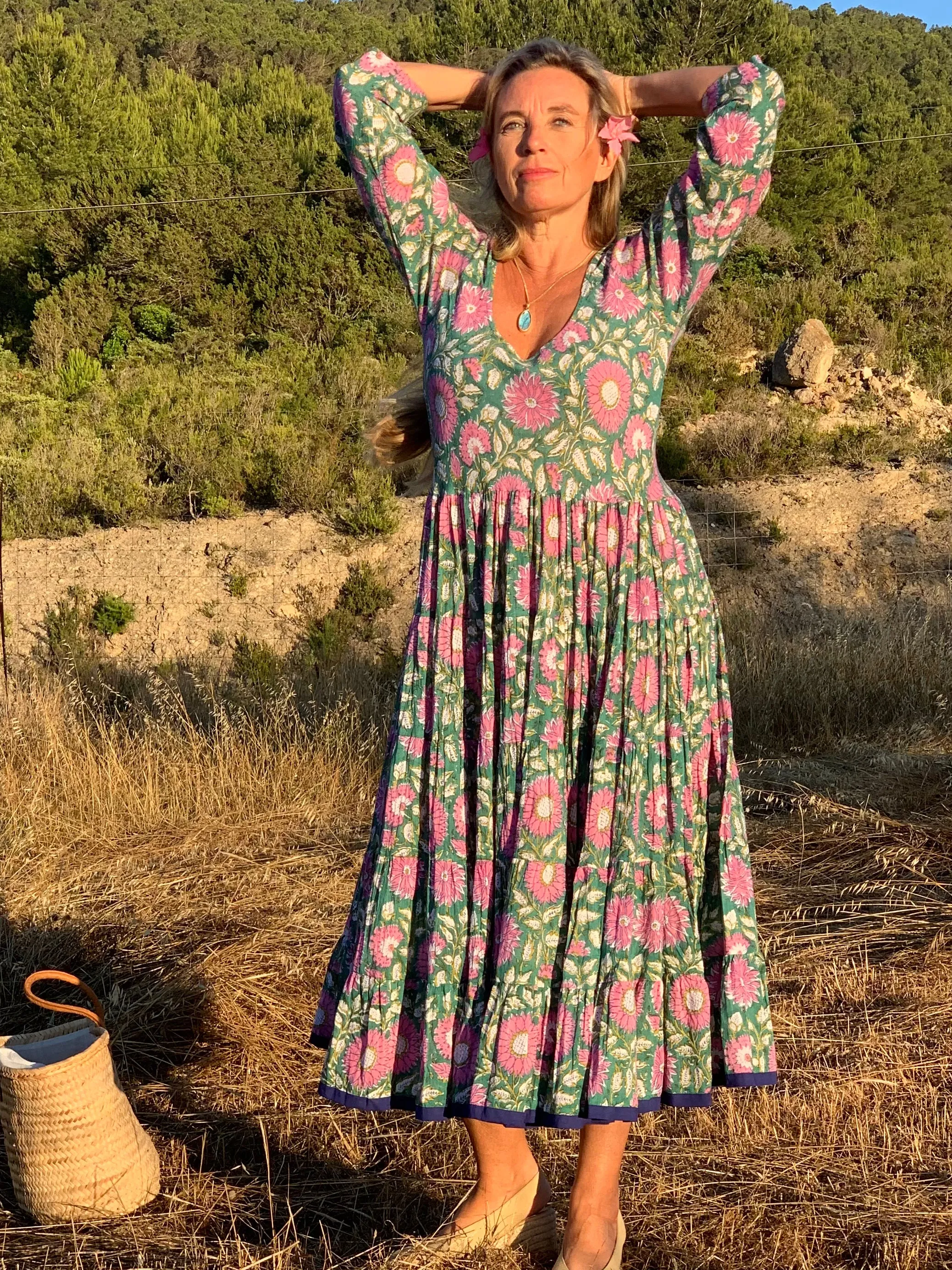 SANTA FE  3/4 sleeve Sunflower