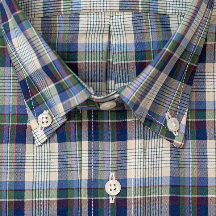 Tan Checked Winter Poplin