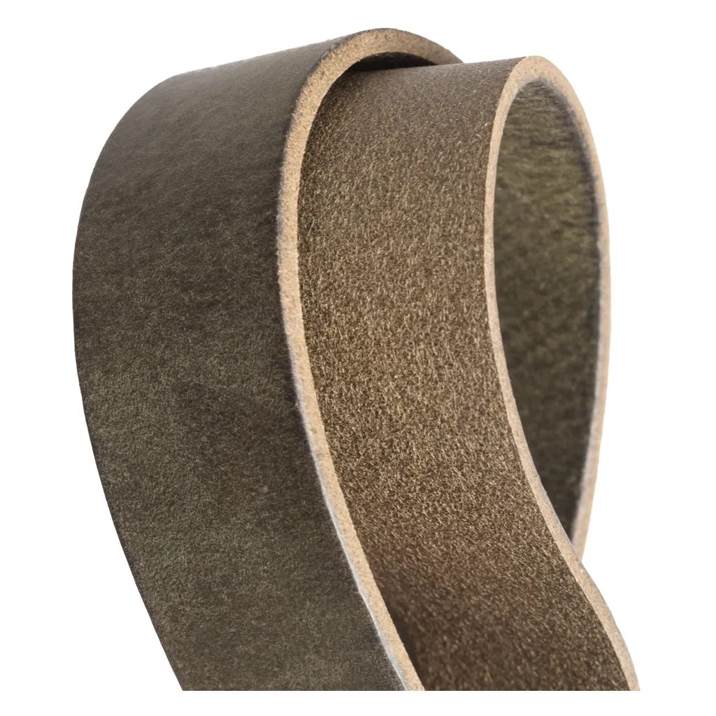 Timeless belt in leather quality / 12824 - Army Green