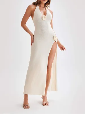 Wenkouban-Christmas Thanksgiving Gift New Year's Eve Dress party look inspos back to school dress  Cherie Halter Maxi Dress