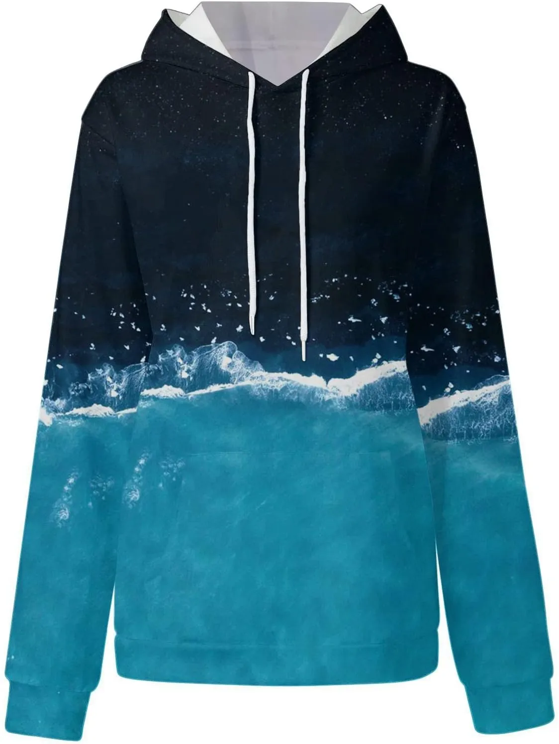 Womens Sweatshirts Fall 2023, Women's Fashion Loose Casual Daily Long Sleeve Gradient Patchwork Sweatshirts
