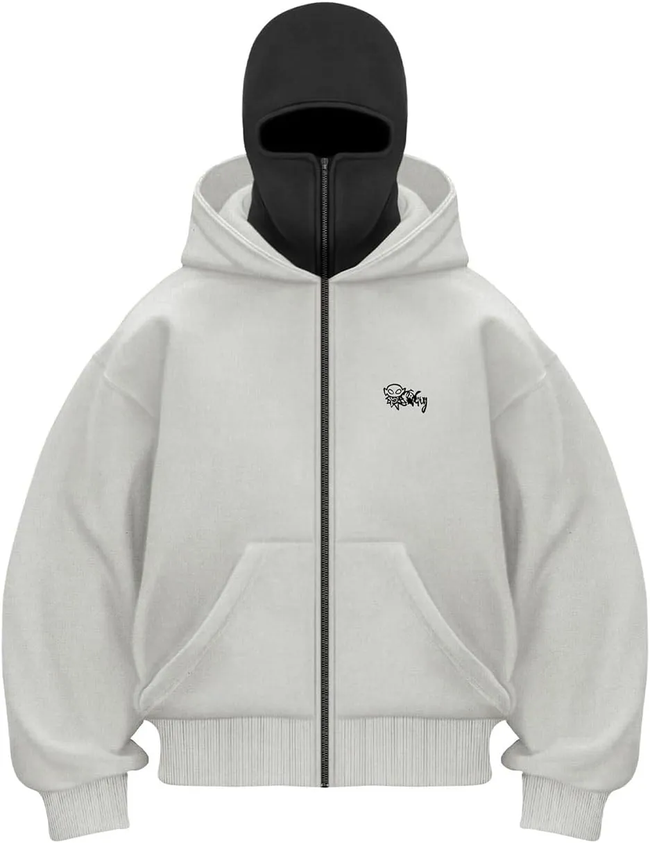 Women's Velvet Double Hat Sweatshirt Fashion Zip Up Hoodies Casual Long Sleeve Warm Hooded Shirt Winter Thermal Tops