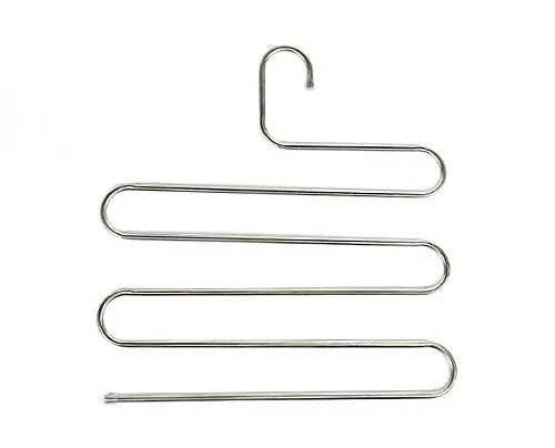 Zentto Non-Slip Pants Hangers S-Shape Multi Layers Stainless Steel Clothes Cascading Hangers Closet Storage Organizer for Pants Jeans Scarf Hanging