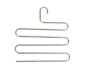 Zentto Non-Slip Pants Hangers S-Shape Multi Layers Stainless Steel Clothes Cascading Hangers Closet Storage Organizer for Pants Jeans Scarf Hanging