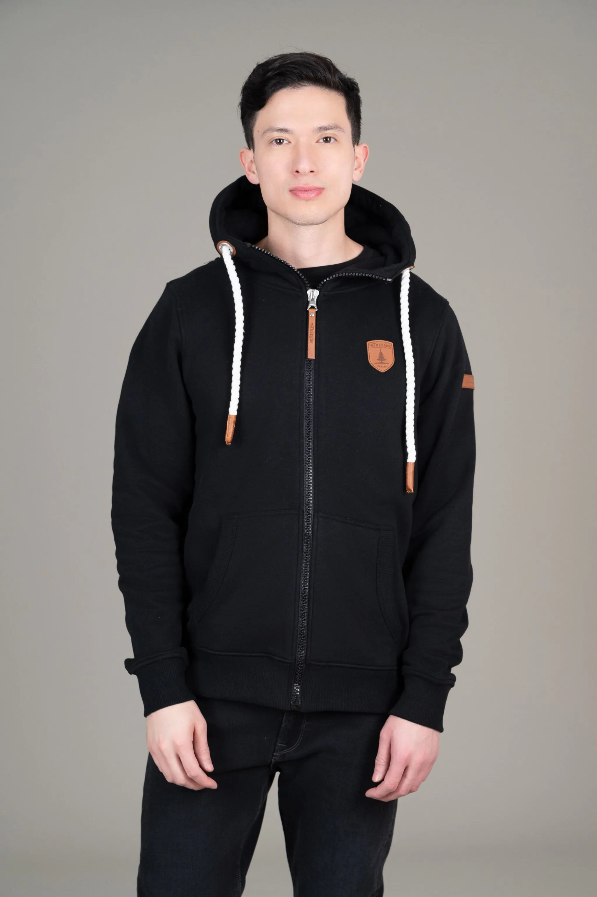 Zeus Black Full-Zip Hoodie